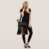 跳ね絵を描飛び! 美パーソナライズされた術用品 トートバッグ (モデル)