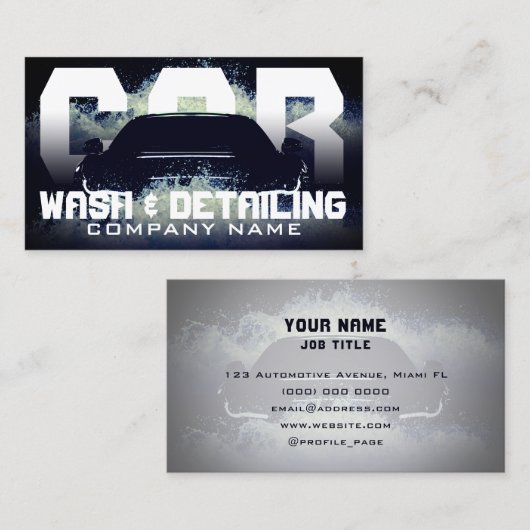 跳ね車の波 名刺 (正面/裏面)