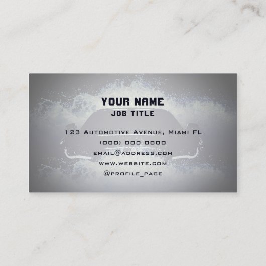 跳ね車の波 名刺 (裏面)