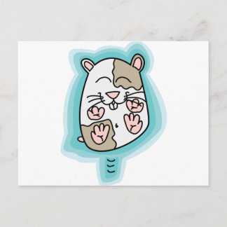 跳ね返るハムスター ポストカード