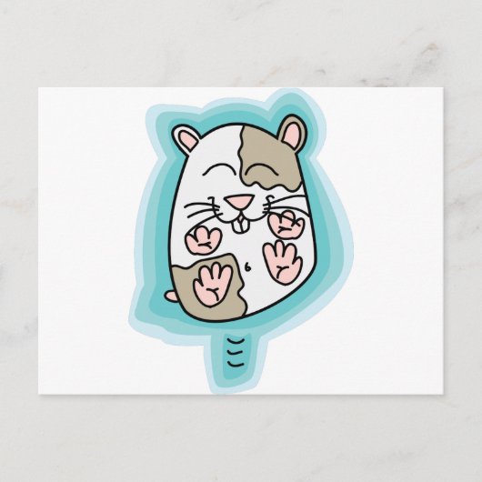 跳ね返るハムスター ポストカード (正面)