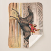 跳ね馬に乗るサーカスの演奏者 シェルパブランケット (正面)