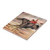 跳ね馬に乗るサーカスの演奏者 タイル (側面)