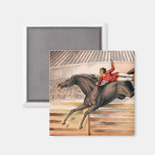 跳ね馬に乗るサーカスの演奏者 マグネット (正面/裏面)