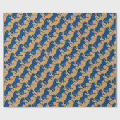 跳ね馬のシルエット ラッピングペーパー (フラット)