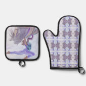 跳ね馬 鍋つかみ&鍋敷きセット (正面)