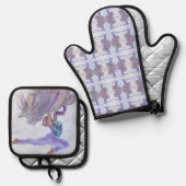 跳ね馬 鍋つかみ&鍋敷きセット (正面/裏面)