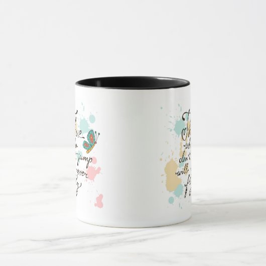 跳ばない人は決して飛びません マグカップ (中央)