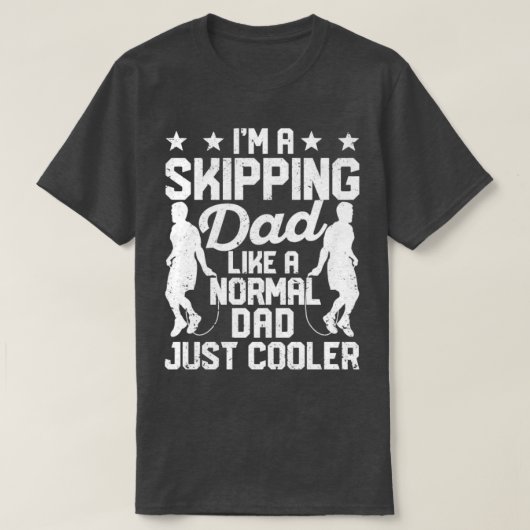 跳びおもしろい縄跳び縄跳びパパ Tシャツ (デザイン正面)