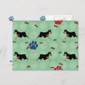 跳び上がるドベルマン ポストカード (正面/裏面)