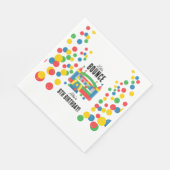 跳び上がる弾力の城キッズバウンスバースデーパーティー スタンダードランチョンナプキン (角)