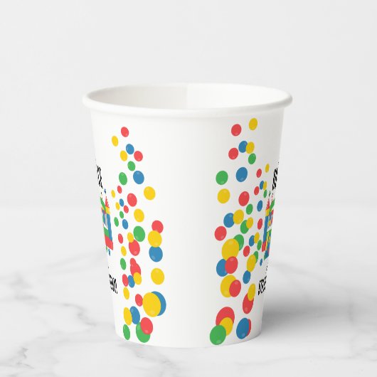 跳び上がる弾力の城キッズバウンスバースデーパーティー 紙コップ (左)