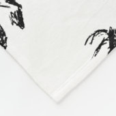 跳び上がる馬 フリースブランケット (角)