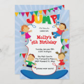 跳べ!トランポリンバウンスハウスジム招待状 招待状 (正面/裏面)