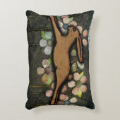 跳躍うさぎ紙花コラージュ アクセントクッション (正面(垂直))