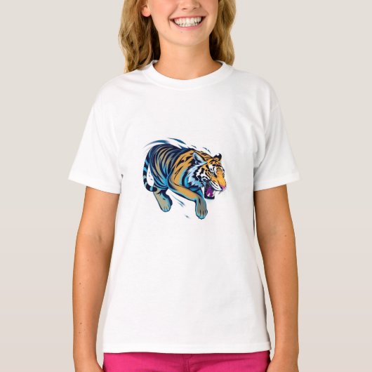 跳躍するトラ Tシャツ (正面)