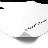 跳躍するユニコーン - モダンなモノクロアート ポスター (角)