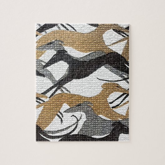 跳躍する猟犬 ジグソーパズル (縦)