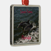 跳躍のイルカのオーナメント メタルオーナメント (右)