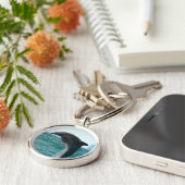 跳躍のイルカKeychain キーホルダー (側面)