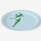 跳躍のカエルのパーティーのプレート ペーパープレート (アングル)
