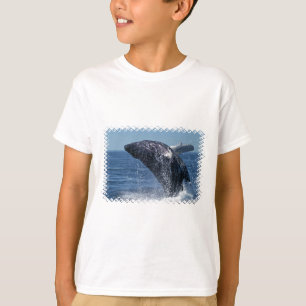 跳躍のザトウクジラの青年スエットシャツ Tシャツ
