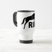 跳躍の馬(黒)との乗車 トラベルマグ (正面左)