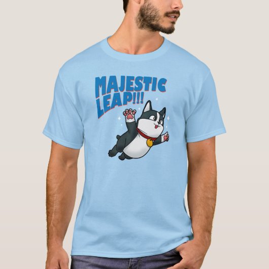 跳躍のBowserの威厳のあるなワイシャツ Tシャツ (正面)