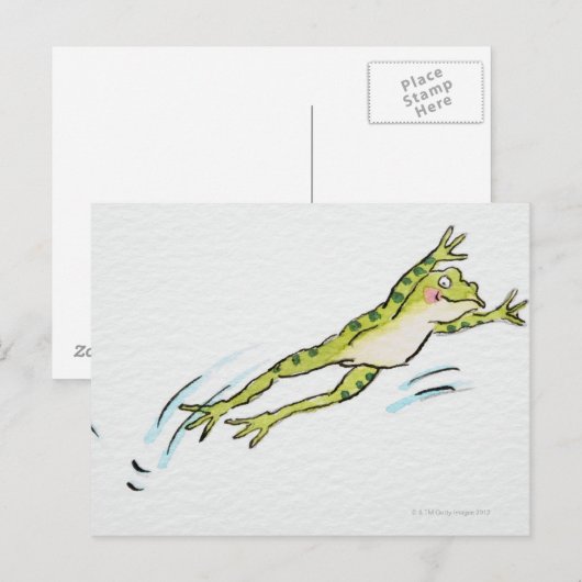 跳躍カエル2 ポストカード (正面/裏面)
