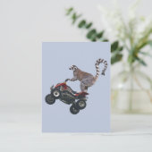 跳躍キツネザル葉書 ポストカード (スタンド正面)