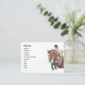 跳躍ショーの馬の名刺 名刺 (スタンド正面)