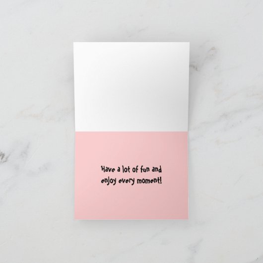 跳躍トカゲ誕生日カード カード (内部)