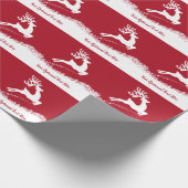 跳躍トナカイカスタム文字包み紙 ラッピングペーパー (角)