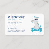 跳躍ドッグフローラペットケア&グルーミングブルーロイヤリティ 名刺 (裏面)