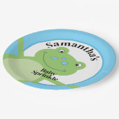 跳躍フロージングフロギーベビー散水シャワー ペーパープレート (アングル)