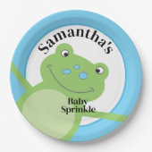 跳躍フロージングフロギーベビー散水シャワー ペーパープレート (正面)