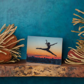 跳躍中のバレリーナ フォトプラーク (側面)