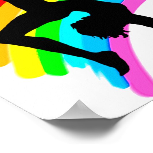 跳躍体操選手 ポスター (角)