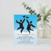 跳躍卒業生の卒業式パーティー招待状 招待状 (スタンド正面)