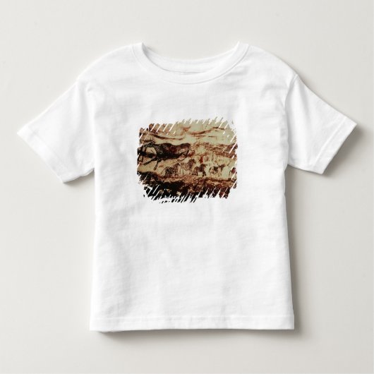 跳躍牛の石の絵画 トドラーTシャツ (正面)