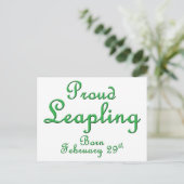 跳躍誇りを持った閏年の誕生日 ポストカード (スタンド正面)