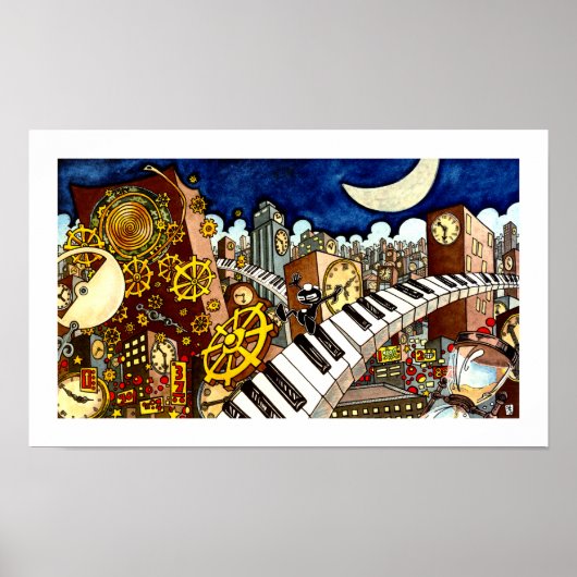 跳躍 – クロックランド – 18 x 11 ポスター (正面)