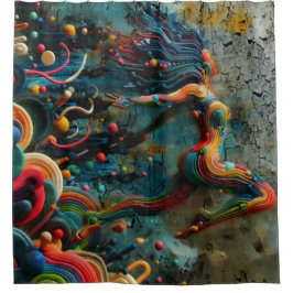 跳躍 シャワーカーテン