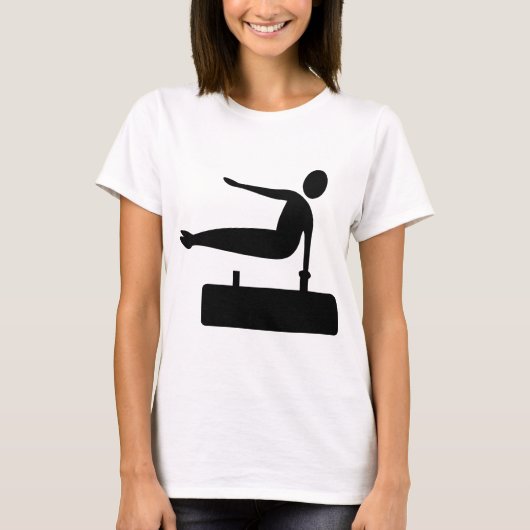 跳馬の人物 - 黒 Tシャツ (正面)