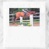 跳馬ステッカー 長方形シール (バッグ)