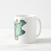 踊っているウィーンのワルツの社交ダンスのダンサー コーヒーマグカップ (正面右)