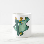 踊っているウィーンのワルツの社交ダンスのダンサー コーヒーマグカップ (中央)