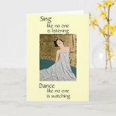 踊ってほしい カード (黄色い花)