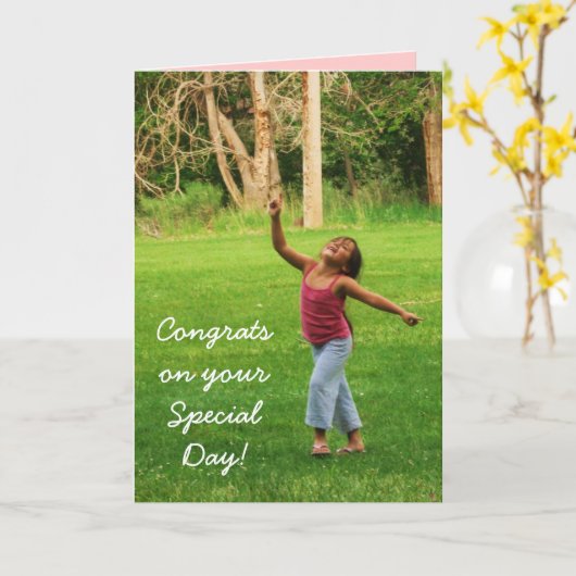 踊ってほしい… カード (黄色い花)