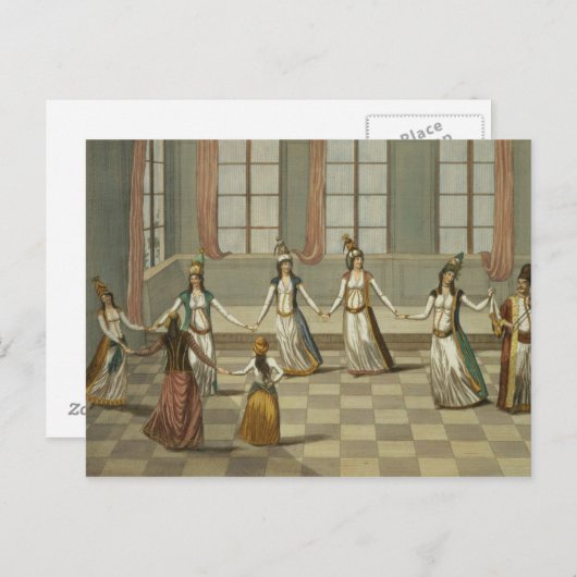 踊って下さいギリシャの女性と流行である ポストカード (正面/裏面)